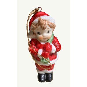 Campbell's Soup Kids Porcelain Santa Claus Christmas Tree Ornament Vintage 1991